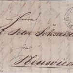 Preussen - Mühlheim am Rhein 1/3 (1850) K2 Portobrief n. Neuwied - mit Inhalt