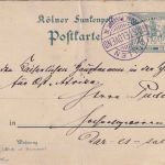 DR/Saalpost - Köln 1893 Kölner Funkenpost Klappkarte "Auffruff" (Karneval)