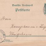 DR - Königshofen (Bz. Cöln) 24.8.99 KOS/Ank.stpl. 5 Pfg. K/A Ganzsache