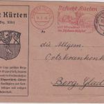 All.Bes. - Kürten (Bz. Köln) 1946 24 Pfg. AFS "Besucht Kürten" illustr. Brief