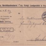 DR - Aachen 1906 Frei lt. Avers Nr. 21 Ortszustellurkunde
