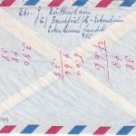 BRD - 6149 Weschnitz Landpost-Ra1 Luftpostbrief n. USA Heppenheim 1962 (aptiert)