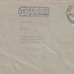 BRD - (16) Bärstadt ü. Bad Schwalbach Landpost-Ra2 Brief n. Frankfurt a/M. 1952