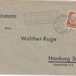 DR - Görsroth ü. Idstein (Taunus) Landpost-Ra2 Drucksachenbrief n. Hamburg 1937