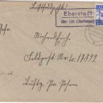 DR - Eberstadt ü. Lich (Oberhess.) Landpost-Ra2 Feldpostbrief 1.10.42