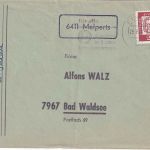 BRD - 6411 Melperts Landpost-Ra1 Brief Fulda - Bad Waldsee 1962