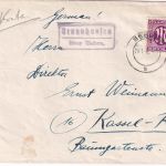 AM-Post - Braunhausen ü. Bebra Landpost-Ra2 Brief n. Kassel 1946