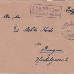 DR - Nieder-Hilbersheim ü. Gau Algesheim Landpost-Ra2 Feldpostbrief 5.12.40
