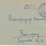 BRD - Bärenbach ü. Kirchberg (Hunsrück) Landpost-Ra2 Brief n. Braunschweig 1957