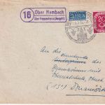 BRD - (16) Ober Hambach ü. Heppenheim (Bergstr.) Landpost-L2 Brief 1952