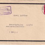 DR - Kirschweiler ü. Idar-Oberstein Landpost-L2 Trauerbrief n Hebertsfelden 1944