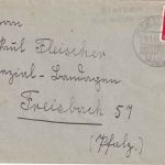 DR - Bietzen ü. Merzig (Saar) Landpost-Ra2 Brief n. Freisbach 1944