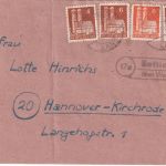 Bizone - (17a) Bettingen ü. Wertheim Landpost-Ra2 Brief n. Hannover 1948