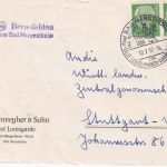 BRD - (14a) Bernsfelden ü. Bad Mergentheim Landpost-L2 Brief n. Stuttgart 1957