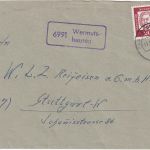 BRD - 6991 Wermutshausen Landpost-Ra1 Brief Bad Mergentheim - Stuttgart 1962
