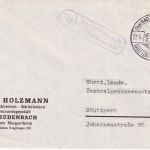 BRD - (14a) Freudenbach ü. Bad Mergentheim Landpost-L2 Brief n. Stuttgart 1960
