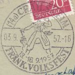 BRD - (14) Schönbronn ü. Craisheim Landpost-Ra2 Brief n. Stuttgart 1957