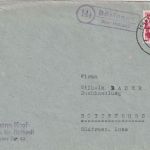 FZ/Württ. - (14b) Bösingen ü. Rottweil Landpost-Ra2 Brief n. Rottenburg 1977