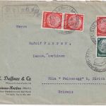 DR - Reinau ü. Sulz a. Neckar Landpost-Ra2 Brief i.d. SCHWEIZ (Zürich)