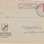 BRD - Hausen ü. Weil der Stadt (Württ.) Landpost-Ra2 Brief n. München 1961
