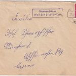 BRD - Hausen ü. Weil der Stadt (Württ.) Landpost-Ra2 Brief n. München 1957