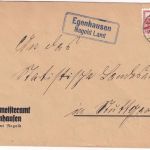 DR - Egenhausen Nagold Land Landpost-Ra2 Brief n. Stuttgart 1932