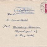 BRD - (14a) Eckwälden ü. Göppingen Landpost-Ra2 Brief n. Hamburg 1958