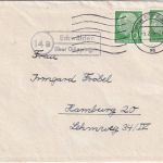 BRD - (14a) Eckwälden ü. Göppingen Landpost-Ra2 Brief n. Hamburg 1958