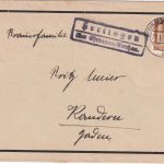 Bizone - Hertingen ü. Efringen-Kirchen Landpost-Ra2 Trauerdrucksache 1950