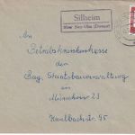 BRD - Silheim ü. Neu-Ulm (Donau) Landpost-Ra2 Brief n. München 1962