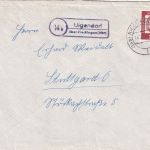BRD - (14b) Uigendorf ü. Riedlingen (Württ) Landpost-Ra2 Brief n. Stuttgart 1961