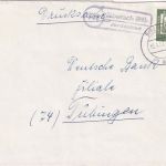 BRD - (14b) Biberach (Riß) Jordansbad Landpost-Ra2 Brief n. Tübingen 1962