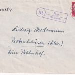 BRD - (14b) Rot ü. Laupheim Landpost-Ra2 Brief n. Babenhausen 1957