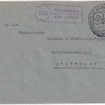 BRD - (14b) Fleischwangen ü. Aulendorf Landpost-Ra2 Brief n. Stuttgart 1956