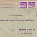 BRD - 8261 Lanzing Landpost-Ra1 Brief Mühldorf a/I. - München 1963