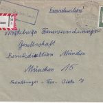 BRD - 8399 Gachenbach Landpost-Ra1 Einschreibebrief Schrobenhausen 1963