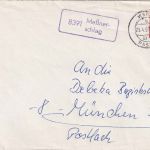BRD - 8391 Meßnerschlag Landpost-Ra1 Brief Wegscheid ü. Passau (aptiert) 23.4.63