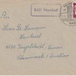 BRD - 8421 Mendorf Landpost-Ra1 Brief Kelheim - Ingolstadt 1963