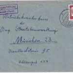 BRD - Sengenthal ü. Neumarkt (Oberpf) Landpost-Ra2 Brief n. München 1962