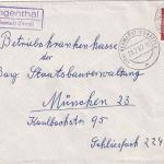 BRD - Sengenthal ü. Neumarkt (Oberpf) Landpost-Ra2 Brief n. München 1962