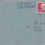 BRD - (13a) Radldorf ü. Straubing Landpost-Ra2 Brief n. March 1958