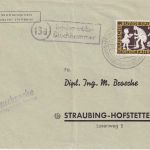 BRD - (13a) Bodenwöhr-Blechhammer Landpost-Ra2 Drucksache n. Straubing 1960