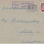 BRD - (13a) Letzau ü. Weiden Landpost-Ra2 Brief n. München 1962