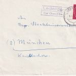 BRD - (--) Lederdorn ü. Cham Landpost-Ra2 (aptiert !) Brief n. München 1962