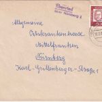 BRD - Ebenried ü. Nürnberg 2 Landpost-Ra2 Brief n. Nürnberg 1962