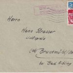 Bizone - Stadln ü. Fürth (Bay) Landpost-Ra2 Brief n. Bruckmühl 1949