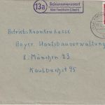 BRD - (13a) Schlammersdorf ü. Forchheim Landpost-Ra2 Brief n. München 1962