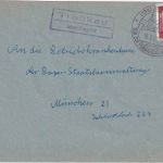 BRD - Trockau ü. Pegnitz Landpost-Ra2 Brief n. München 1962