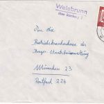 BRD - Weisbrunn ü. Bamberg 2 Landpost-Ra2 Brief n. München 1962