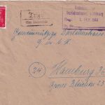DR - Trieb ü. Lichtenfels Landpost-Ra2 Brief n. Hamburg 1944